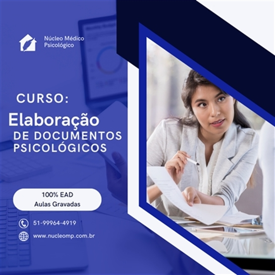 Curso Elaboração de Documentos Psicológicos- 12h