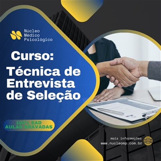 Curso Técnica de Entrevista de Seleção - 6h