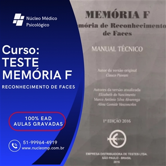 Curso Teste Memória-F - Memória de Reconhecimento de Faces - 6h