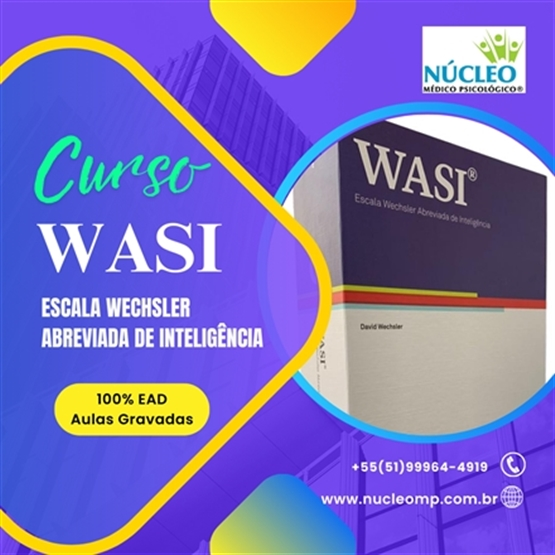 CURSO WASI ESCALA WECHSLER ABREVIADA DE INTELIGÊNCIA