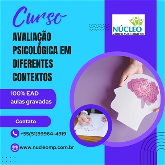 Curso de Avaliação Psicológica em Diferentes Contextos - 8h