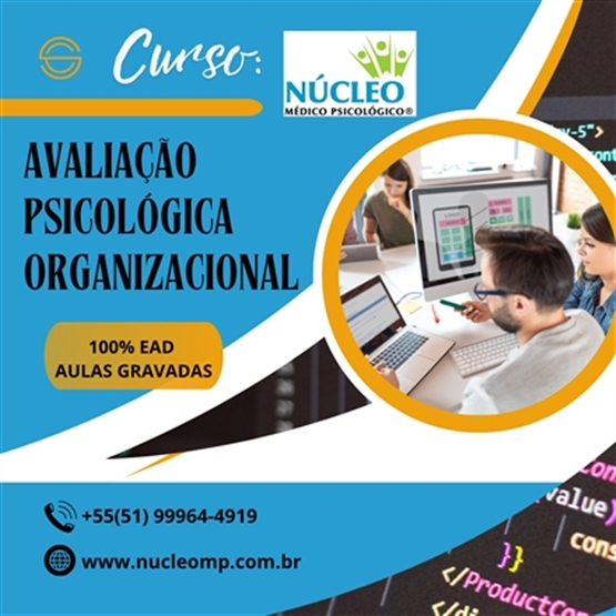 Curso Avaliação Psicológica Organizacional - 30h
