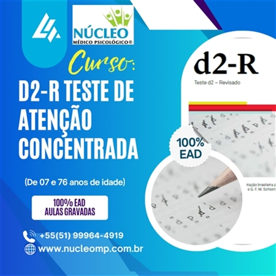 Curso d2-R Teste de Atenção Concentrada - 8h