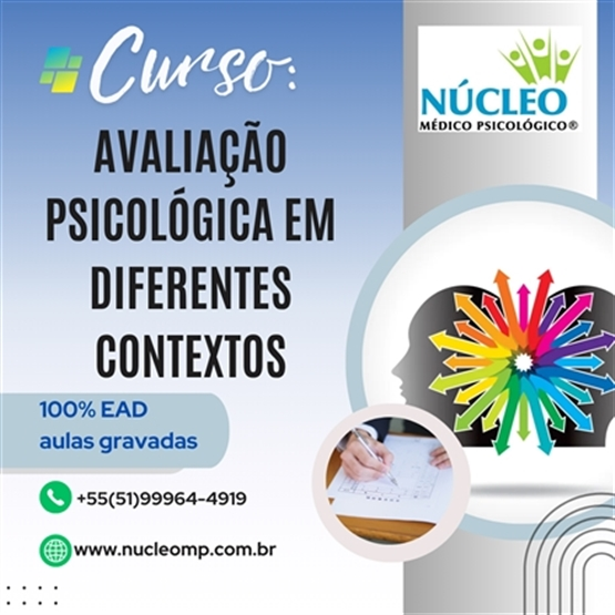 Curso de Avaliação Psicológica em Diferentes Contextos - 8h