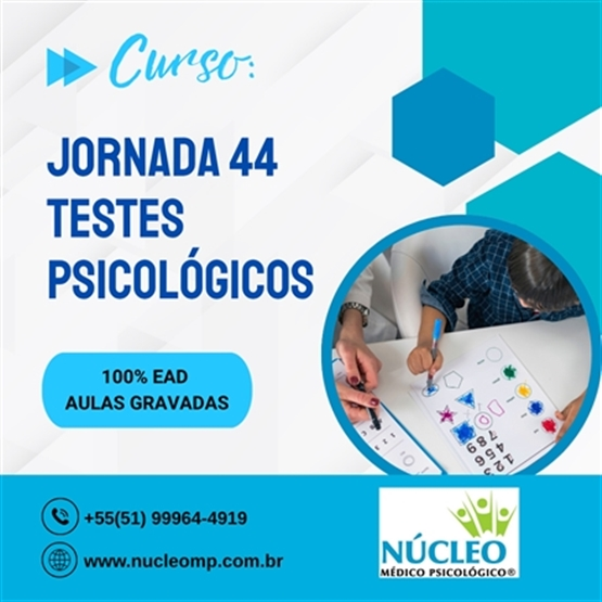 Jornada Intensiva 44 Testes Psicológicos - 60h